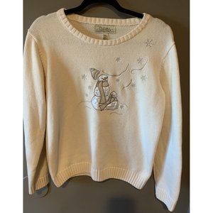 Cabela's Sweater Women's Winter Snowman Christmas Snow Medium